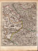 Merseyside North Wales Cheshire - John Cary’s Antique 1794 Map.