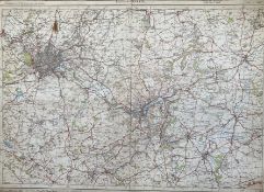 Bath & Bristol Cloth Backed Antique 1919 Engineering Map.