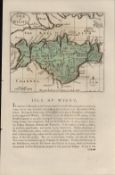 Isle of Wight Antique c1783 F Grose Copper Coloured George III Map.