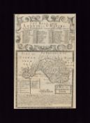 The Road From London To Wales Britannia Depicta 1730 Mounted Antique Map.