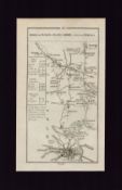 Road From Dublin to Slane & Ardee Mounted Antique 1777 George III Map.