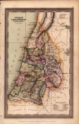 Canaan Land of Promise Antique Detailed Biblical William IV Map.