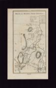 Sligo to Esky Bridge & to Ballina Mounted Antique 1777 George III Map.