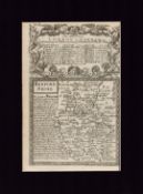 The County of Bedfordshire Britannia Depicta 1730 Mounted Antique Map.