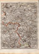 East Lancashire & West Yorkshire John Cary’s Antique 1794 Map.