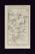 Road From Dungannon to Caledon Mounted Antique 1777 George III Map.