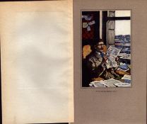 “The Exile from Erin” Antique 109 Years Old Jack B Yeats Illustrated Colour Book Plate