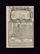 The County of Dorsetshire Britannia Depicta 1730 Mounted Antique Map.