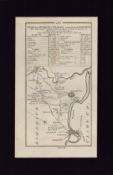 The Road From Dublin to Tralee Mounted Antique 1777 George III Map.