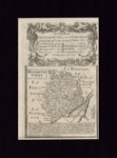 County Monmouthshire Britannia Depicta 1730 Antique Mounted Map.