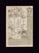 The Arms Of Canterbury & Maldon Antique George II 1730 Mounted Map.