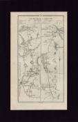 Dublin to Ballycastle Antrim Mounted Antique 1777 George III Map.