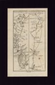 The Road From Cavan to Clones Mounted Antique 1777 George III Map.