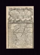 County Of Cambridgeshire Britannia Depicta 1730 Antique Mounted Map.