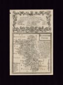 The Road From London To Yarmouth 1730 Mounted Antique Map.