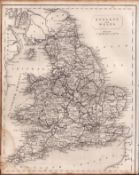 England & Wales Steel Engraved Victorian Thomas Moule Antique Map.