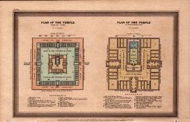Temples of The City of Jerusalem Detailed Biblical William IV Map.