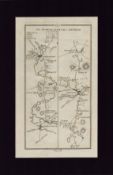 Downpatrick to Antrim Lisburn Mounted Antique 1777 George III Map.