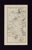 The Road From Cork to Limerick Mounted Antique 1777 George III Map.