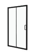 Brand New Boxed Bathstore Noir Black Sliding Shower Door - 1200mm (8mm Glass) RRP £550 **No Vat**
