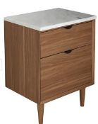Brand New Boxed Bathstore Noir Craft Solid Surface Stone Countertop 600mm - White Carrara RRP £18...