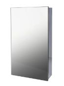 Brand New Boxed Bathstore Mirrored Bathroom Cabinet, Single Door - Stainless Steel RRP £140 *No V...