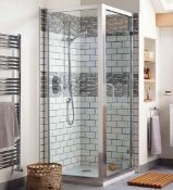 Brand New Boxed Bathstore Atlas Hinged Shower Door - 800mm (8mm Glass) RRP £170 **No Vat**