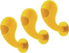 Myyour – Crazy Head Yellow Coat Hanger Pack of 3 Storage Keyholder Clothes Peg. RRP £150