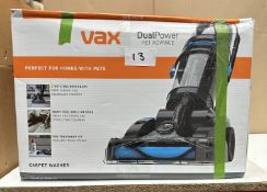 Vax Dual Power Carpet Washer. RRP £200. Grade U