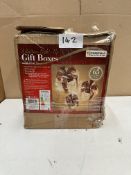 3 Rattan Light Up Gift Boxes. RRP £30. Grade U