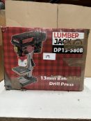 Lumber Jack 13mm Bench Top Drill Press. RRP £200. Grade U