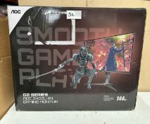 G2 Series AOC 24G2U 24 Gaming Monitor. RRP £100. Grade U