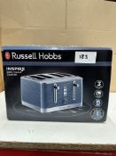 Russell Hobbs Inspire Grey 4 Slice Toaster. RRP £60. Grade U