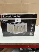 Russell Hobbs Inspire Cream 4 Slice Toaster. RRP £60. Grade U
