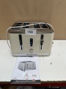 Russell Hobbs Inspire Cream 4 Slice Toaster. RRP £60. Grade U