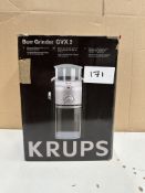 Krups Burr Grinder. RRP £80. Grade U