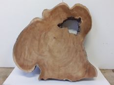 Hardwood Kiln Dried Sawn Burmese Teak Log Slice / Crosscut
