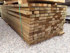 50x Softwood Fresh Sawn Treated Mixed Larch/ Douglas Fir Fencing Rails 50mm x 100 x 4m