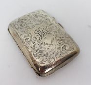 Solid Silver Cigarette Case By Samuel M Levi