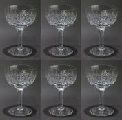Set of 6 Vintage Webb Crystal Champagne Saucers