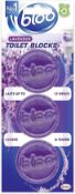 x48 Brand New Packs of 3 Bloo Lavender Toilet Blocks. Lasts Up To 12 Weeks, Cleans & Foams.