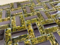 10 Square Metres - High Quality Glass/Stainless Steel Mosaic Tiles-110 Sheets