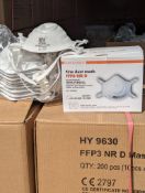 4x Boxes Handanhy HY9630 FFP3 Filtering Masks, 192 Units In A Box