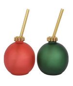 Christmas Bauble Drinking Glass Pack of 2 x12