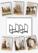 9x JAZCOR 2in1 Metal Plate Dish Rack