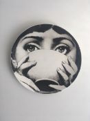 Fornasetti Style - 10 inch (25.5cm) Wall Plate, LINA, Variazioni, LINA (T-Time)