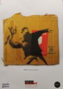 Banksy (born 1974) Love is in the Air-Offset Lithographic Poster produced for The Palace of Cultu...