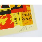 Shepard Fairey (b.1970) OBEY ‘ Andre the Giant has a Posse’ in colours, signed in pencil 24 x 16