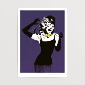 Eelus (b.1979) ‘Tiffany For Breakfast’ In Grape and Mauve Colourway Graffiti/Street/Urban Art