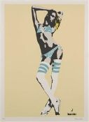 Bambi (b 1990-) ‘I'M TOO HOT FOR MY BURKA’ YELLOW EDITION Graf Spray Stencil Art with COA, 2013